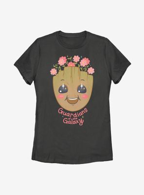 Marvel Guardians Of The Galaxy Big Face Groot Womens T-Shirt