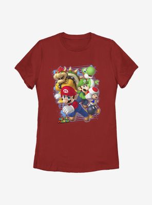 Nintendo Super Mario Blast Out Womens T-Shirt