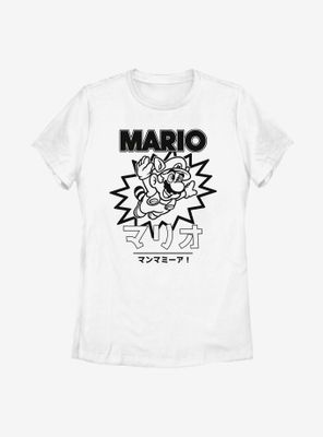 Nintendo Super Mario Japanese Text Womens T-Shirt