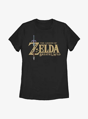 Nintendo The Legend Of Zelda: Breath Wild Logo Womens T-Shirt