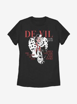Disney Cruella Vogue Villain Womens T-Shirt
