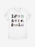 Disney Villains Grid Womens T-Shirt