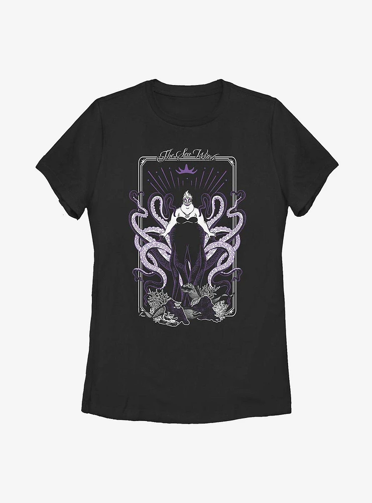 Disney The Little Mermaid Tough Witch Tarot Womens T-Shirt