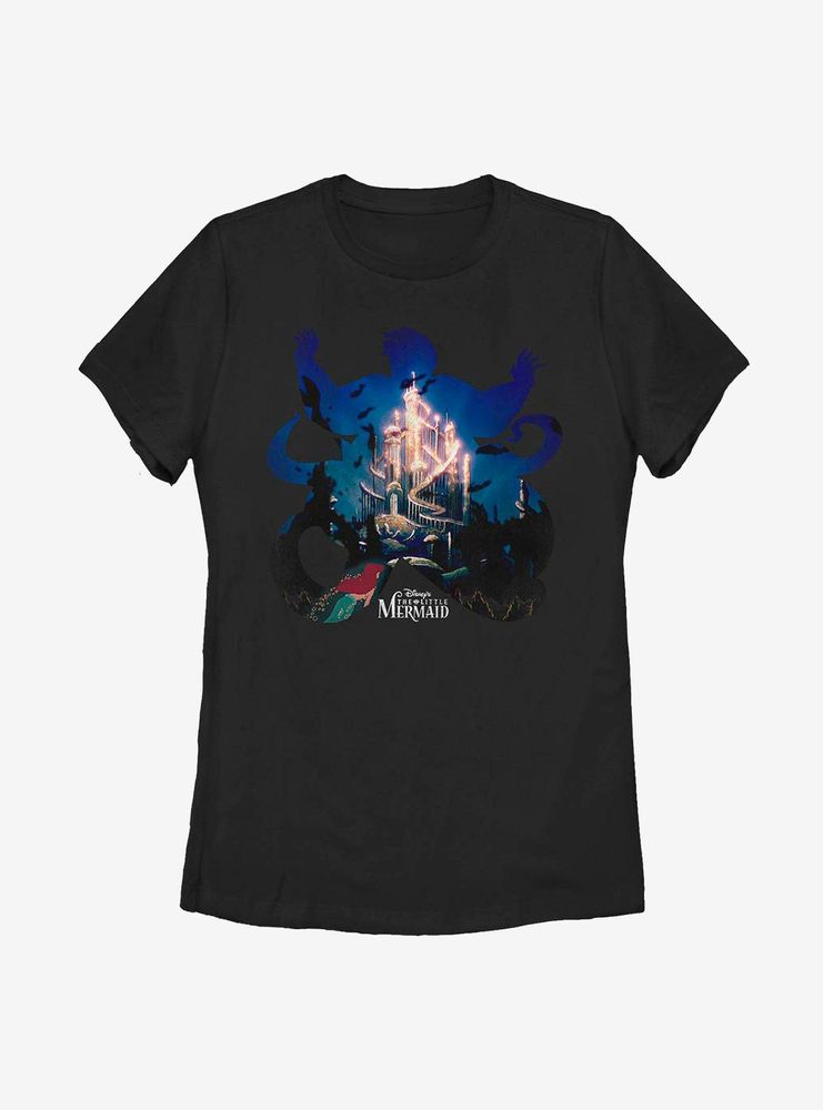 Disney The Little Mermaid Ursula Silhouette Womens T-Shirt