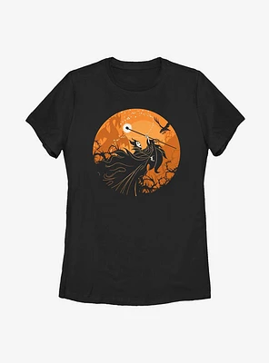 Disney Maleficent Orange Circle Womens T-Shirt