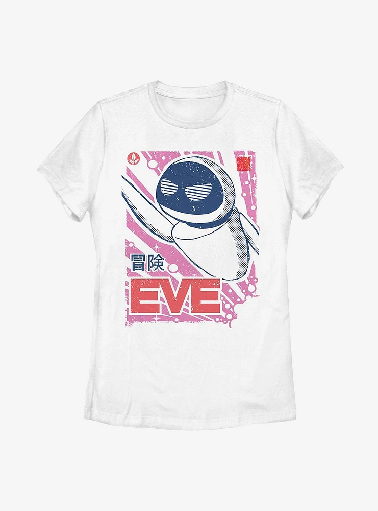 Disney Pixar WALL-E Eve Japanese Text Womens T-Shirt