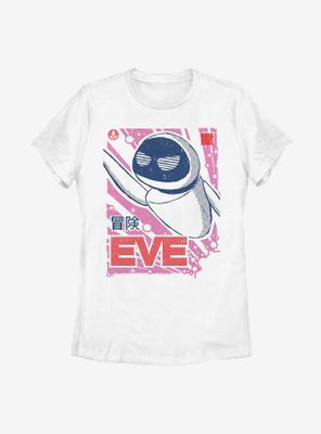 Disney Pixar WALL-E Eve Japanese Text Womens T-Shirt