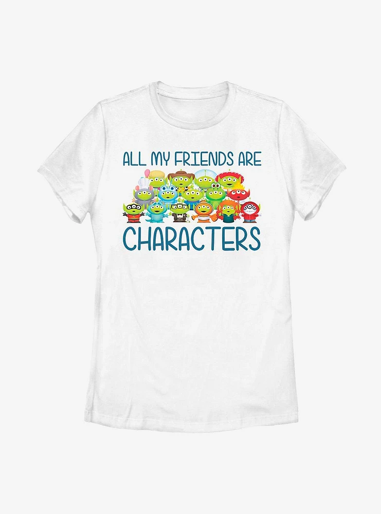 Disney Pixar Aliens Friends Are Characters Womens T-Shirt