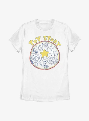 Disney Pixar Toy Story Circle Womens T-Shirt