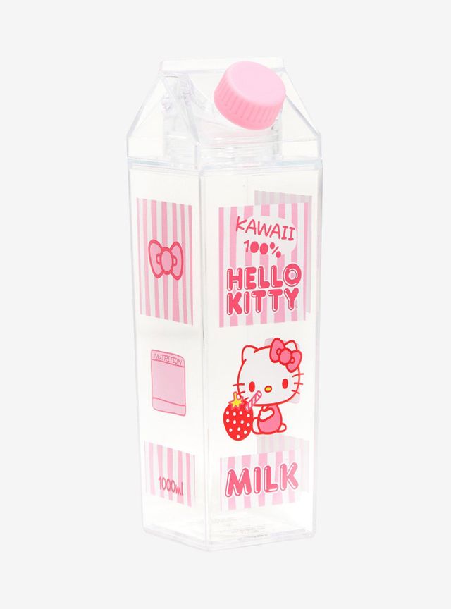 Sanrio MY MELODY STRAWBERRY MILK CARTON WATER BOTTLE 16 oz