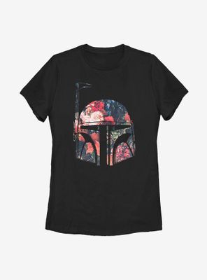 Star Wars Boba Floral Womens T-Shirt