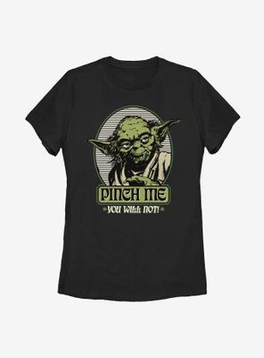 Star Wars Yoda Pinch Me Womens T-Shirt
