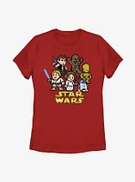 Star Wars Pixel Group Womens T-Shirt
