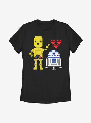 Star Wars R2 C3PO Love Womens T-Shirt