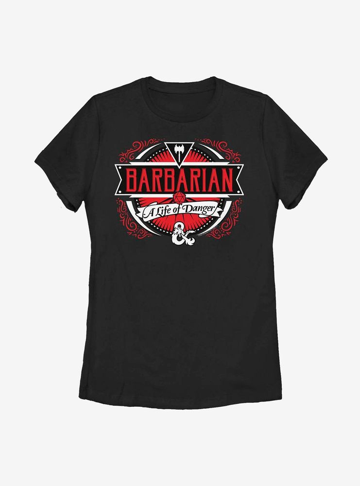 Dungeons & Dragons Barbarian Label Womens T-Shirt