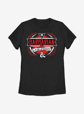 Dungeons & Dragons Barbarian Label Womens T-Shirt