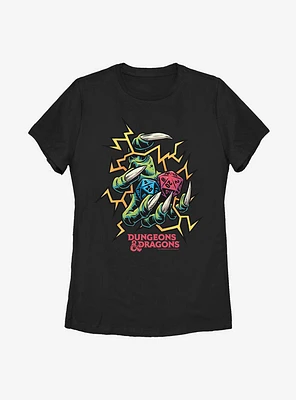 Dungeons & Dragons Electric Dice Roll Womens T-Shirt