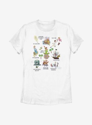 Disney Peter Pan Tinker Bell Cute Elements Womens T-Shirt