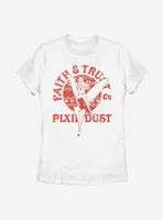 Disney Peter Pan Tinker Bell Faith Trust Pixie Dust Womens T-Shirt
