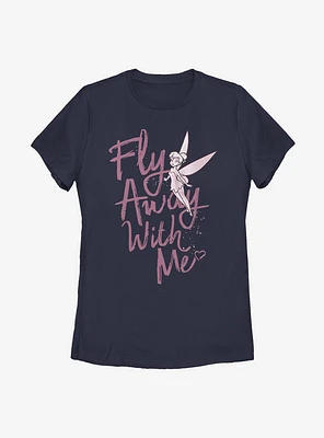 Disney Peter Pan Tinker Bell Fly Away Womens T-Shirt