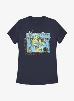 Disney Peter Pan Tinker Bell Never Land Coast Womens T-Shirt