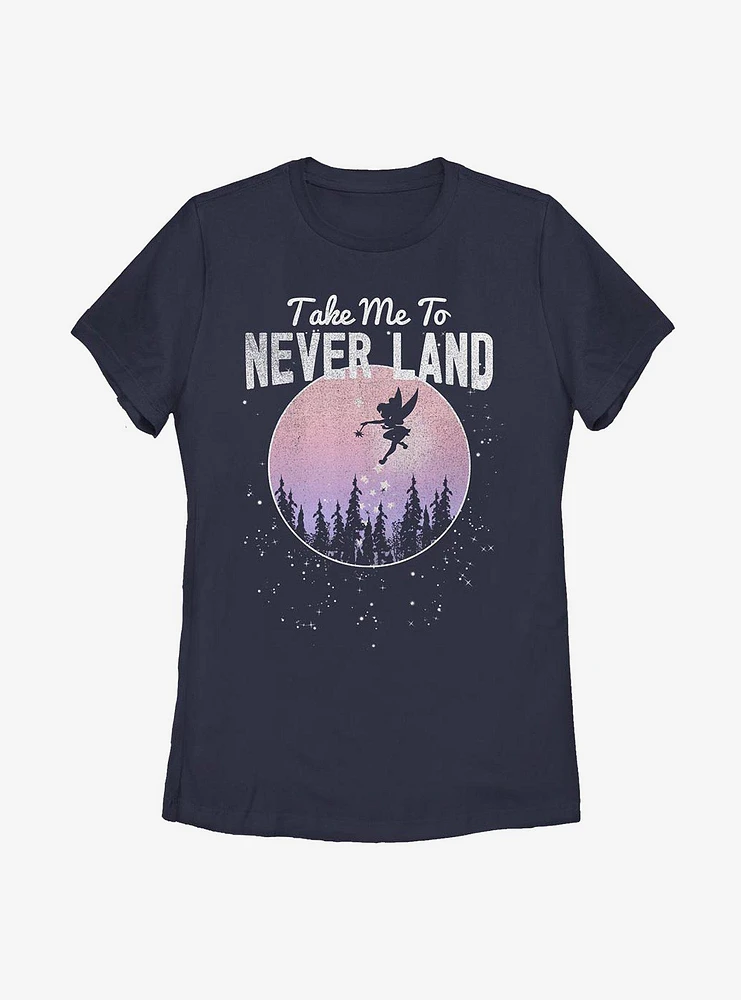 Disney Peter Pan Tinker Bell Never Land Promise Womens T-Shirt