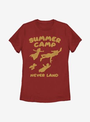 Disney Peter Pan Tinker Bell Summer Camp Neverland Womens T-Shirt