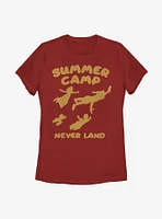 Disney Peter Pan Tinker Bell Summer Camp Neverland Womens T-Shirt