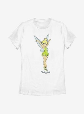 Disney Peter Pan Tinker Bell Tink Watercolor Womens T-Shirt