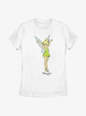 Disney Peter Pan Tinker Bell Tink Watercolor Womens T-Shirt