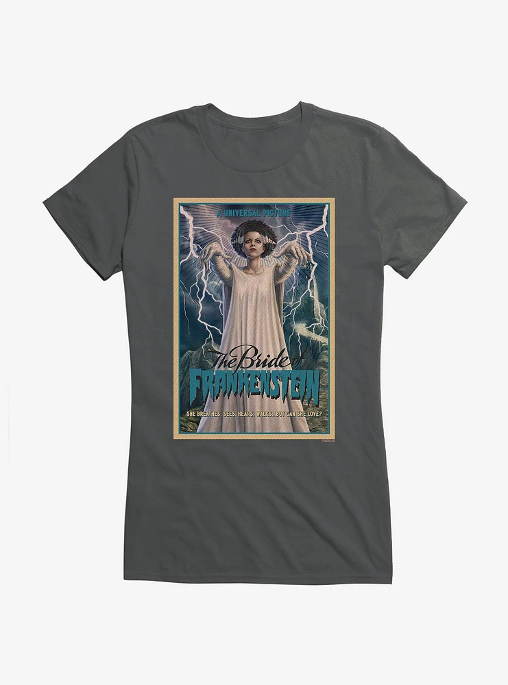 Universal Monsters Bride Of Frankenstein Can She Love? Girls T-Shirt
