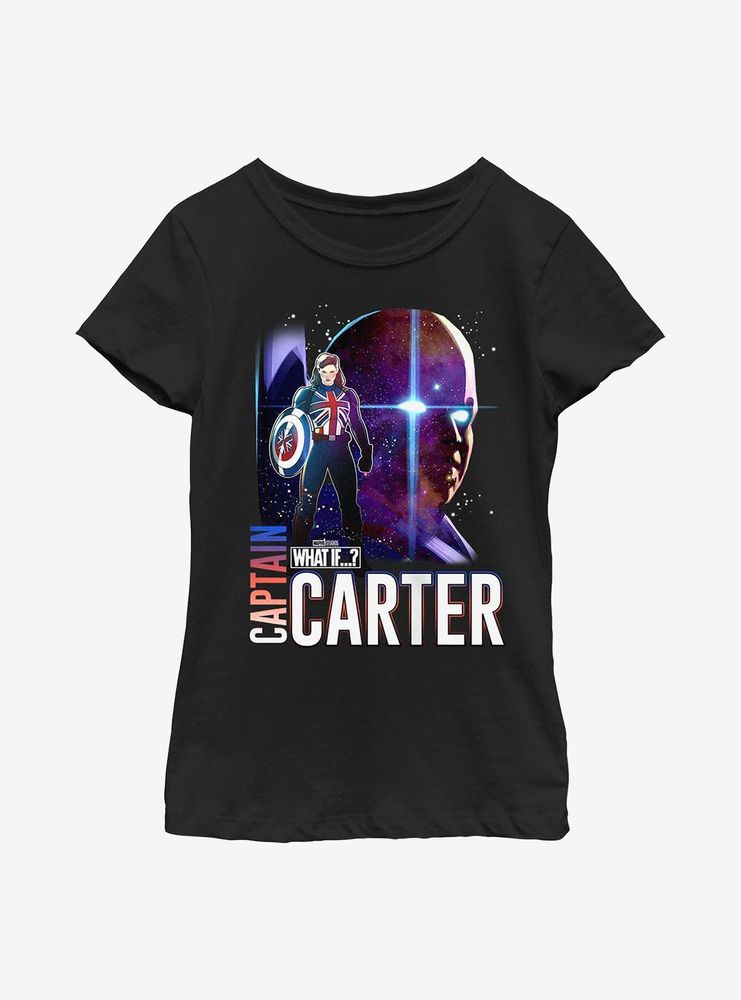 Marvel What If...? Watcher Captain Carter Youth Girls T-Shirt