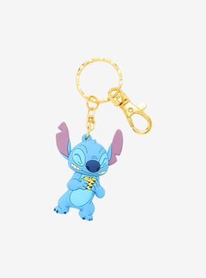 Loungefly Disney Lilo & Stitch Stitch Eating Lemon 3D Keychain - BoxLunch Exclusive