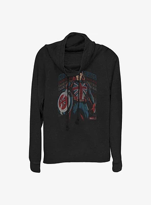 Marvel What If...? The Hydra Stomper Captain Carter Cowlneck Long-Sleeve Girls Top
