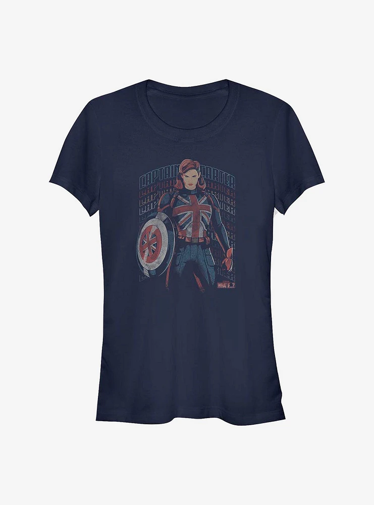 Marvel What If...? The Hydra Stomper Captain Carter Girls T-Shirt