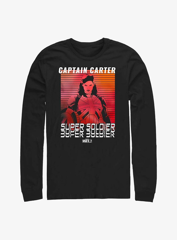 Marvel What If...? Captain Carter Super Soldier Long-Sleeve T-Shirt