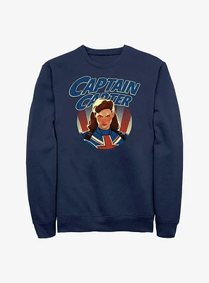 Marvel What If...? Captain Carter Fierce Crew Sweatshirt