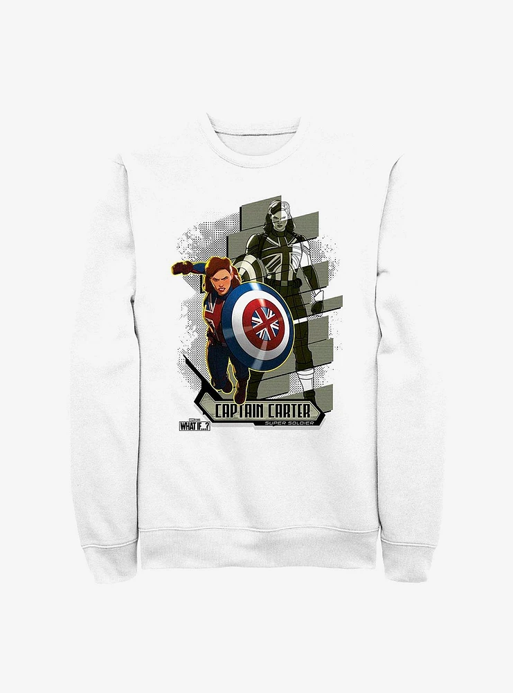 Marvel What If...? Carter Attacks Crew Sweatshirt