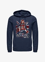 Marvel What If...? Captain Carter Flag Hoodie