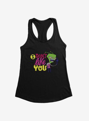 Invader Zim I Don't Like You Womens Tank Top