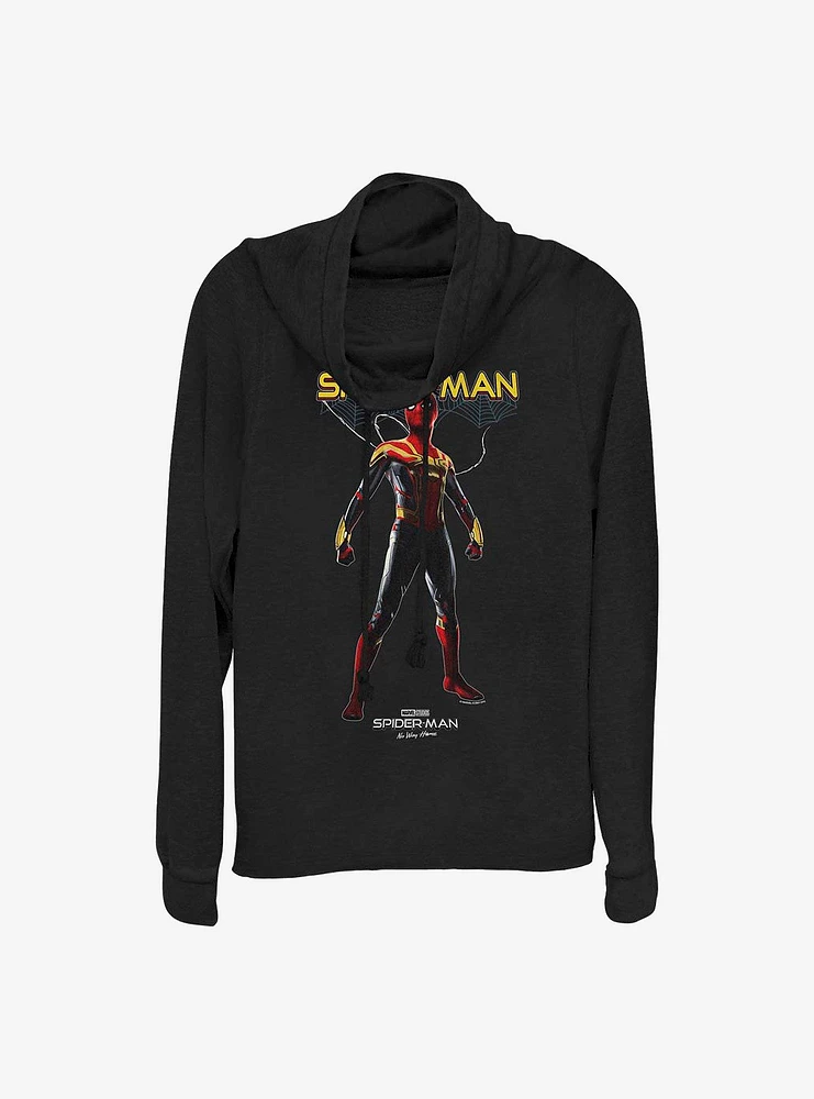 Marvel Spider-Man: No Way Home Spiderweb Hero Cowlneck Long-Sleeve Girls Top