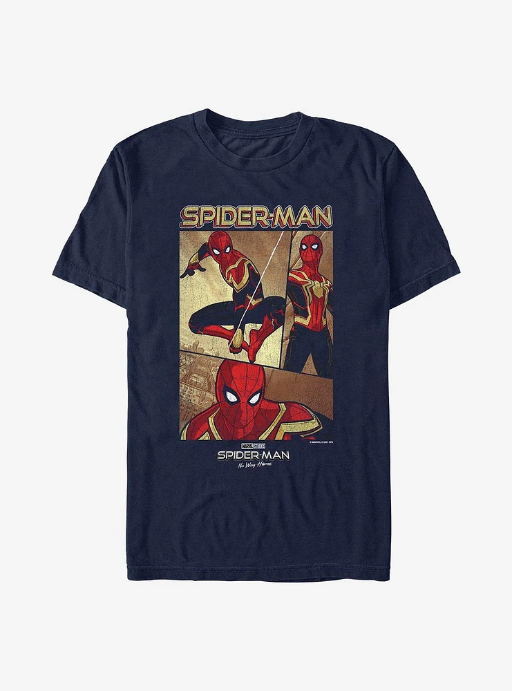 Marvel Spider-Man: No Way Home Three Panel Spidey T-Shirt