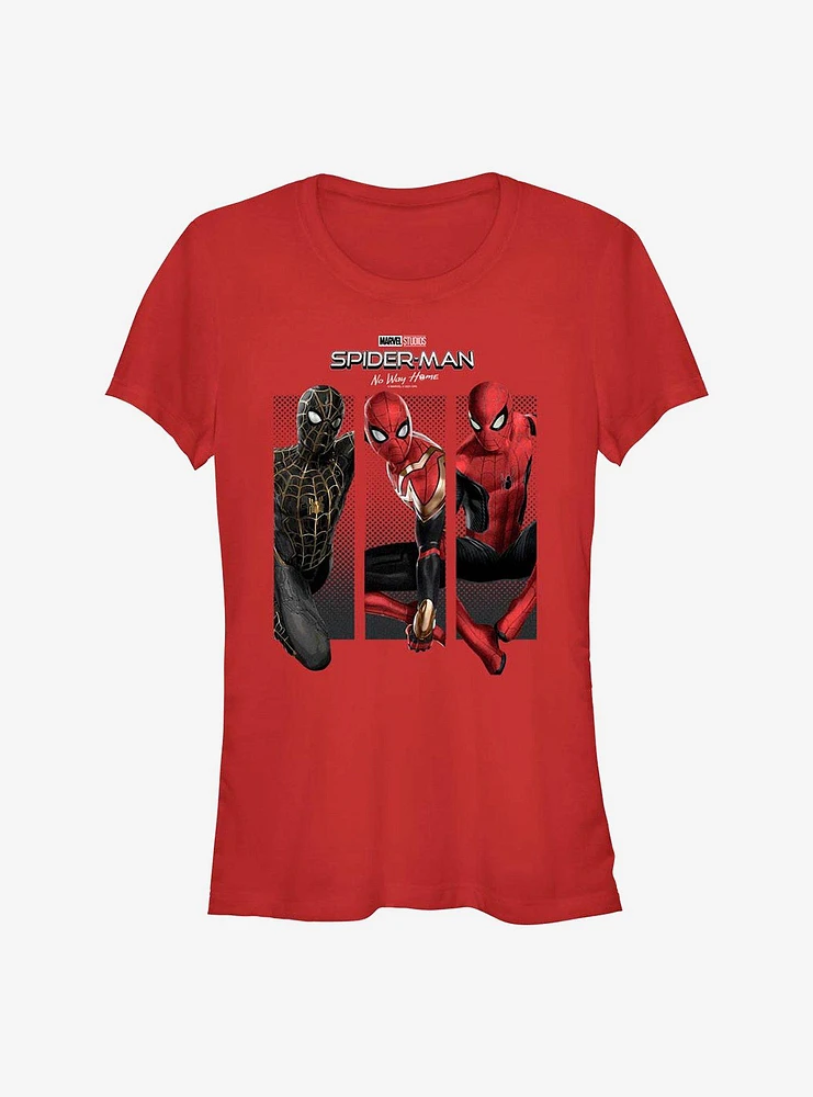 Marvel Spider-Man: No Way Home Three Poses Girls T-Shirt
