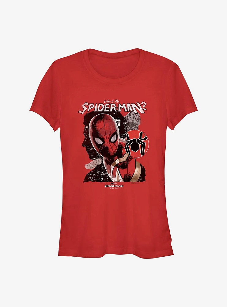 Marvel Spider-Man: No Way Home Who Is He? Girls T-Shirt