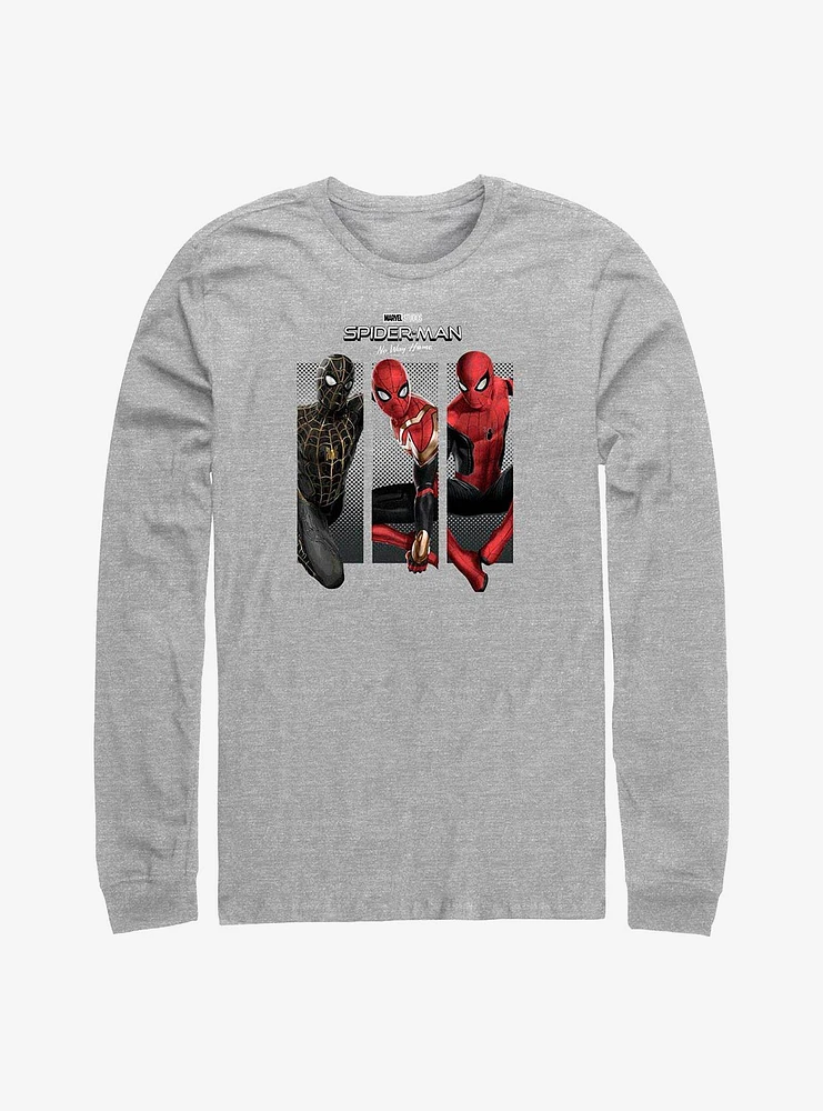 Marvel Spider-Man: No Way Home Three Poses Long-Sleeve T-Shirt