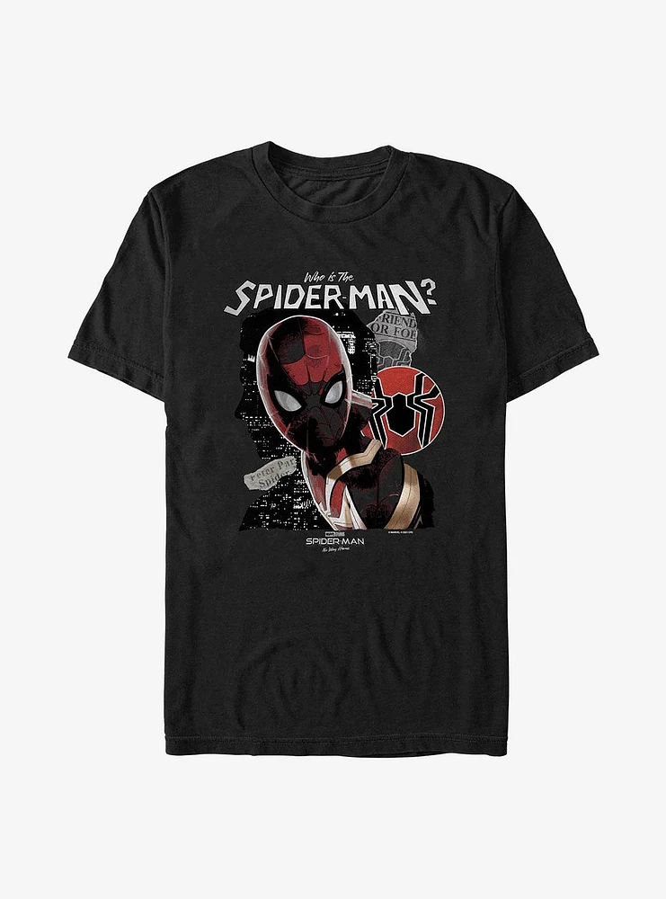 Marvel Spider-Man: No Way Home Who Is He? T-Shirt