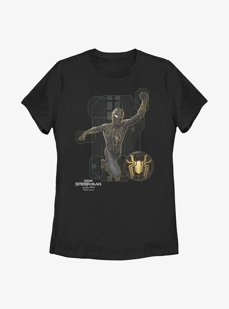 Marvel Spider-Man: No Way Home Black Tech Suit Womens T-Shirt