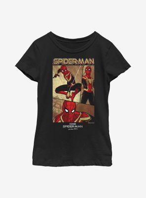 Marvel Spider-Man: No Way Home Three Panel Spidey Youth Girls T-Shirt