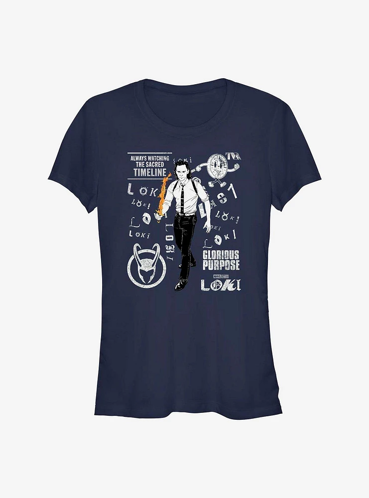 Marvel Loki Scramble Girls T-Shirt