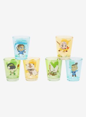 Avatar: The Last Airbender Chibi Character Mini Glass Set - BoxLunch Exclusive